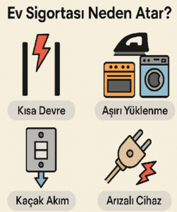 Evde sık karşılaşılan elektrik problemleri: Yanan priz, atan sigorta ve titreyen lambaların elektrik ustası tarafından profesyonel çözümü. Kartal elektrikçi acil servis hizmeti.